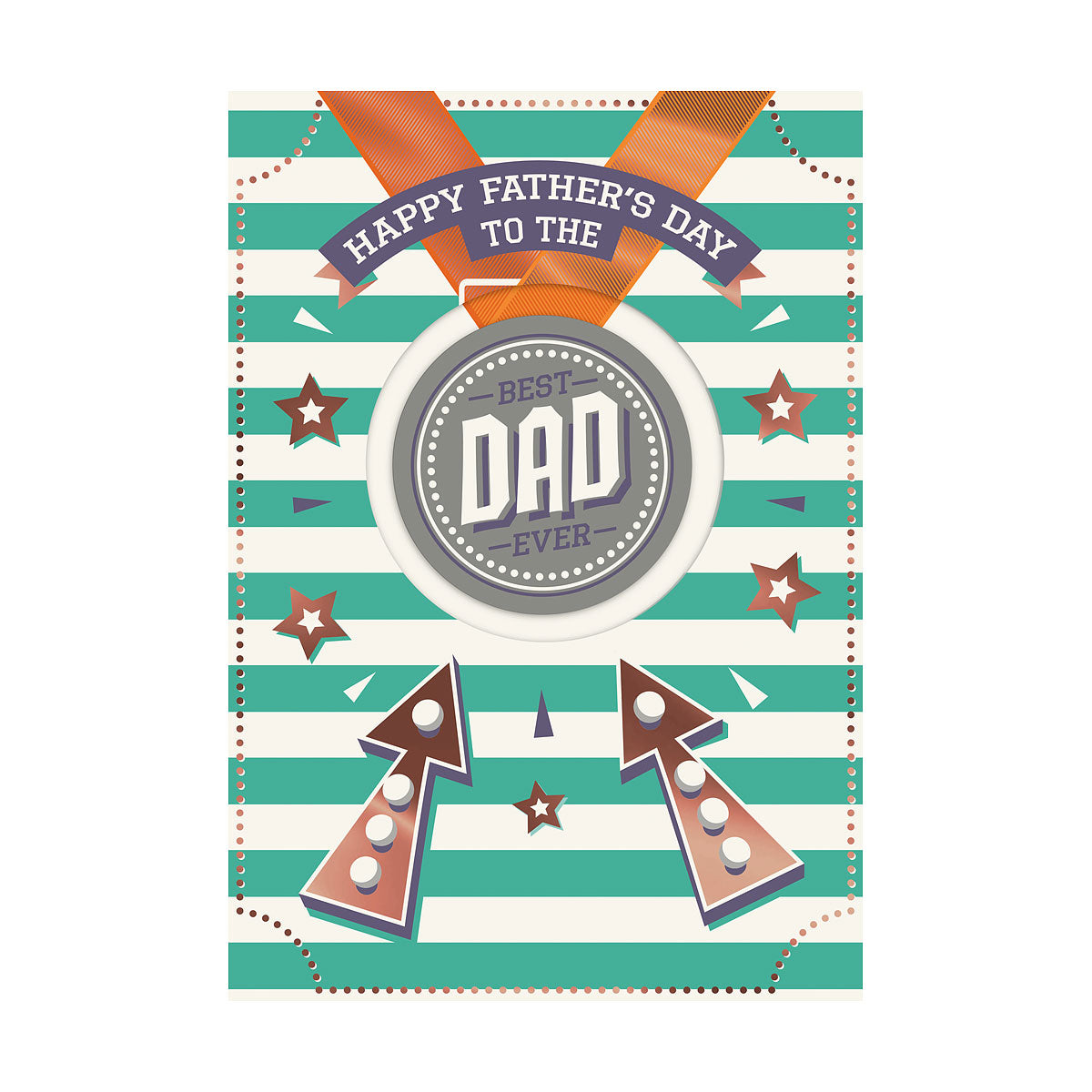 Father's Day Card Dad Best Dad Medal