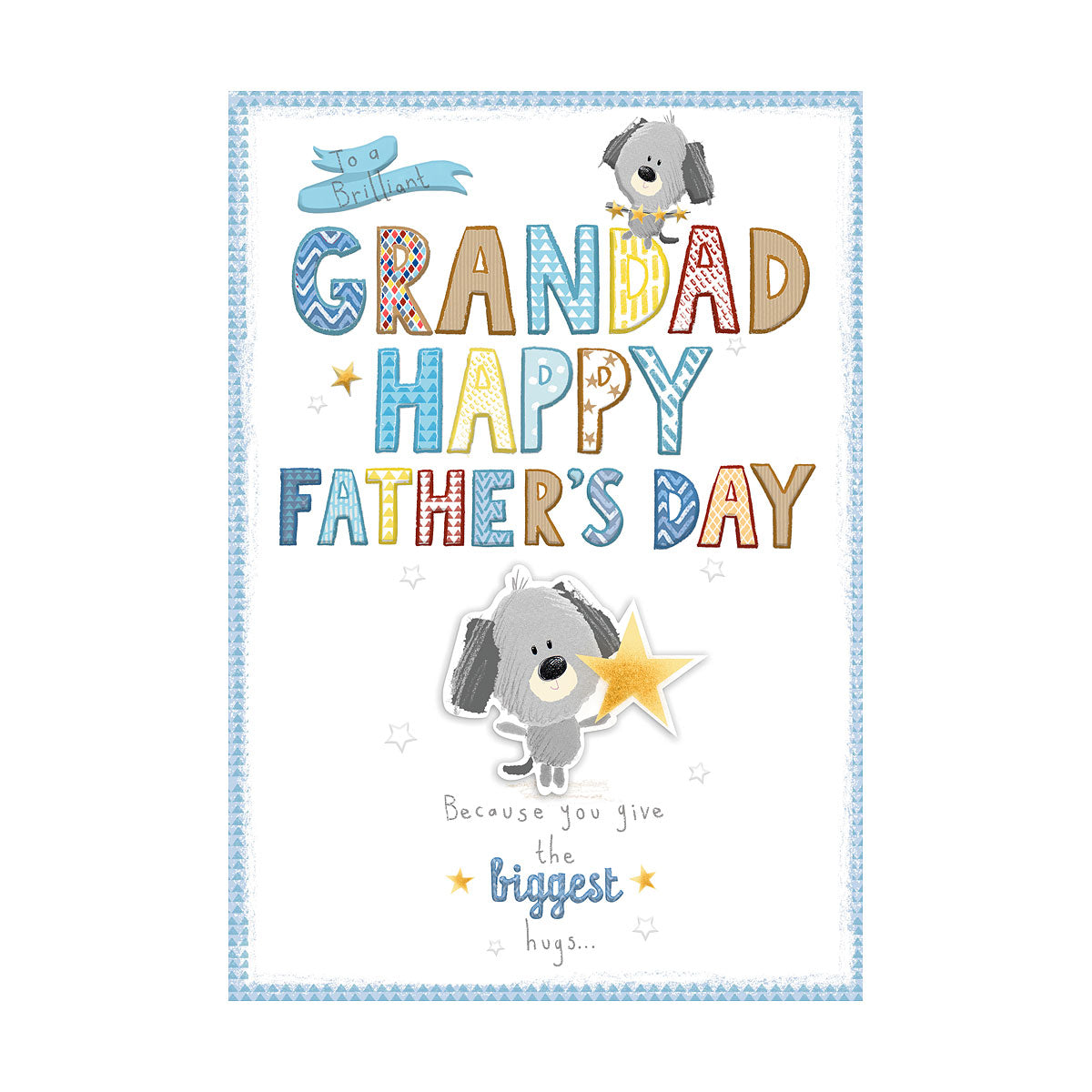 Father's Day Card Grandad Scruffles With Star