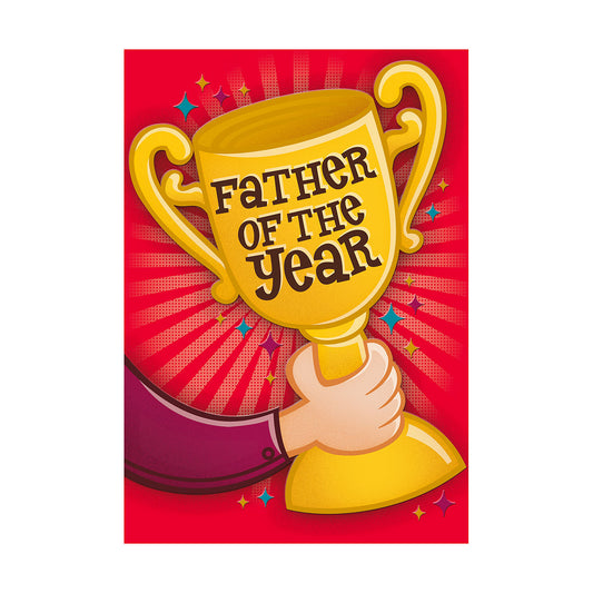 Father's Day Card Father Of The Year Trophy