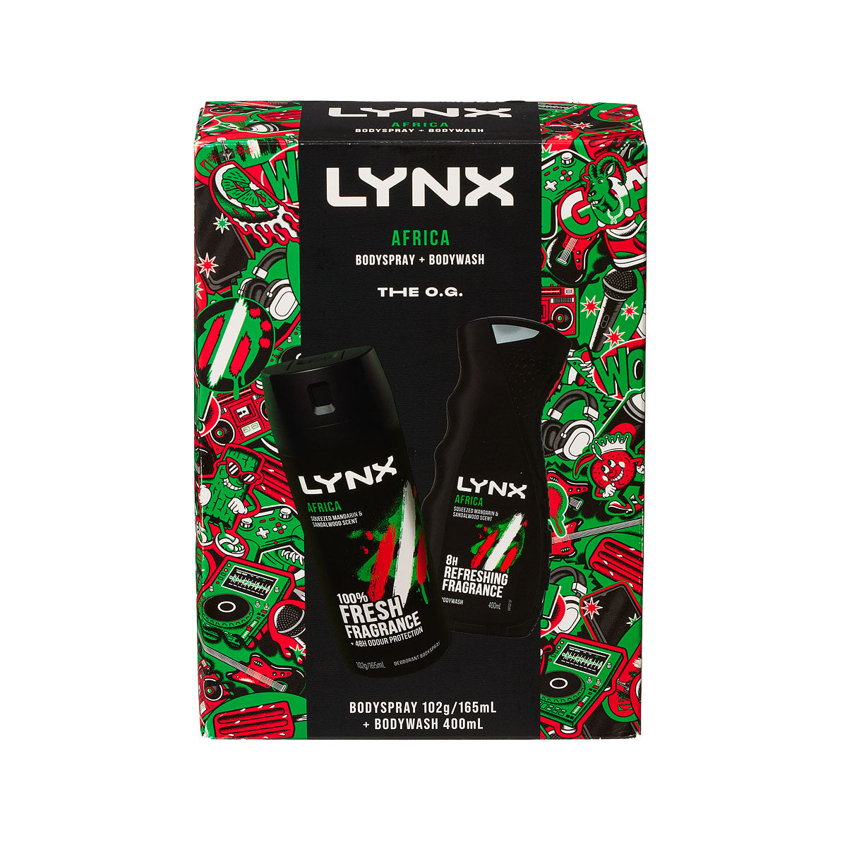 Lynx Africa Duo Men's Gift Set Body Spray/Body Wash