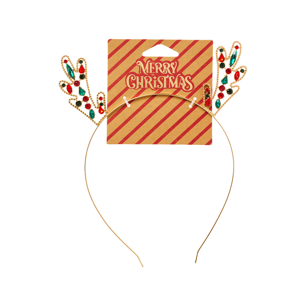 Christmas Diamonte Antler Alice Band