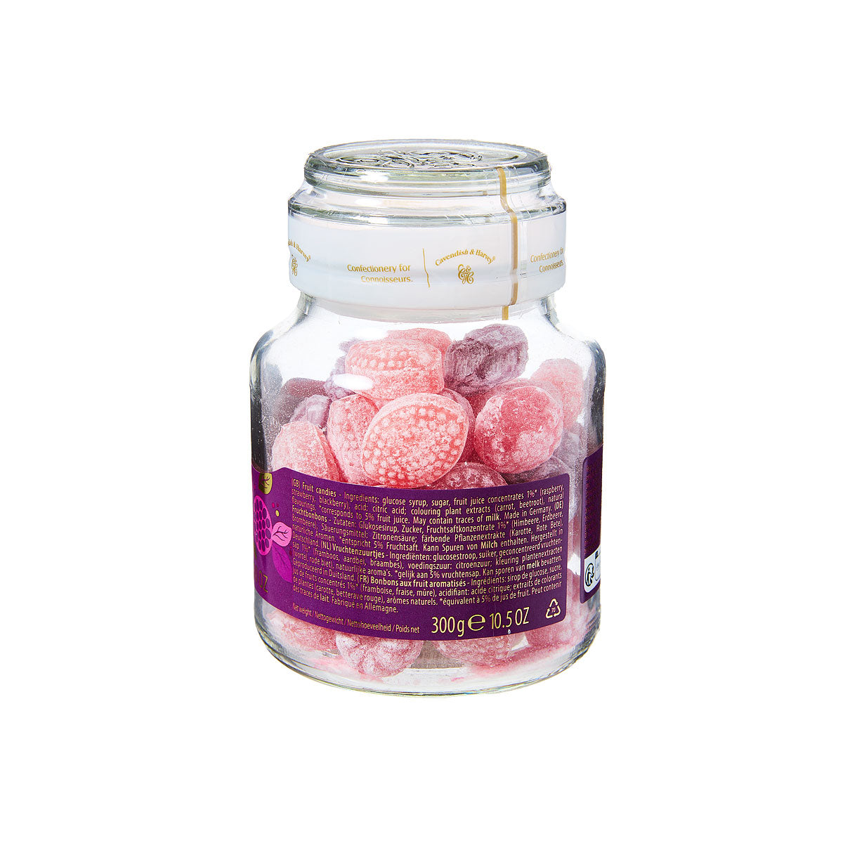 Cavendish & Harvey Glass jar Berry 300g