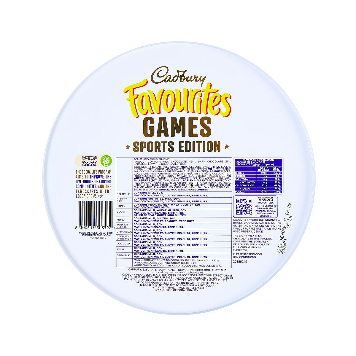 Cadbury Favourites Games Tin 549g