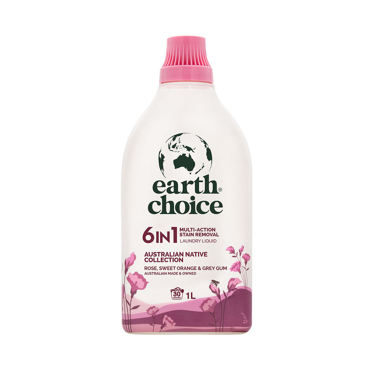 Earth Choice Laundry Liquid Rose, Sweet Orange & Grey Gum 6 in 1 1L