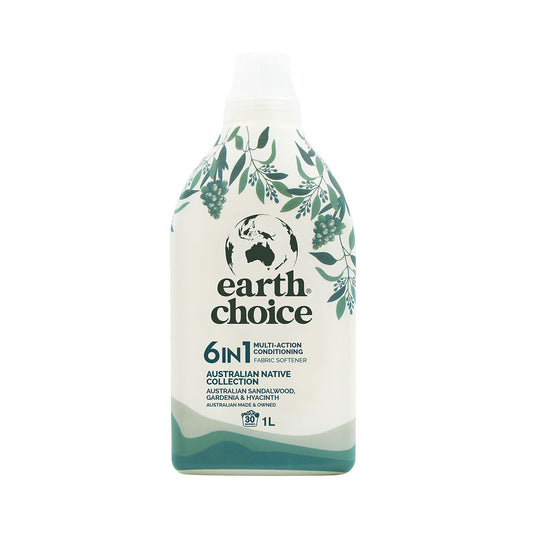 Earth Choice Fabric Softener 6 in 1 Australian Sandalwood, Gardenia & Hyacinth 1L