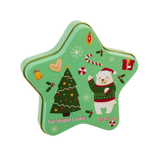 Christmas Star Tin With Butter Cookies 38g