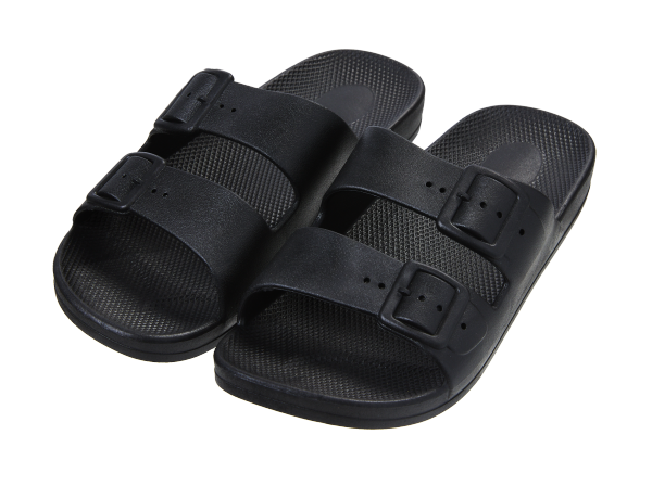 Women's Twin Strap Sandals Black Small