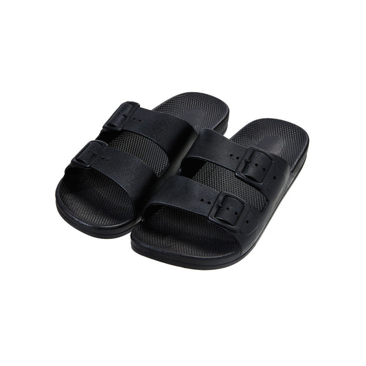 Women's Twin Strap Sandals Black Medium