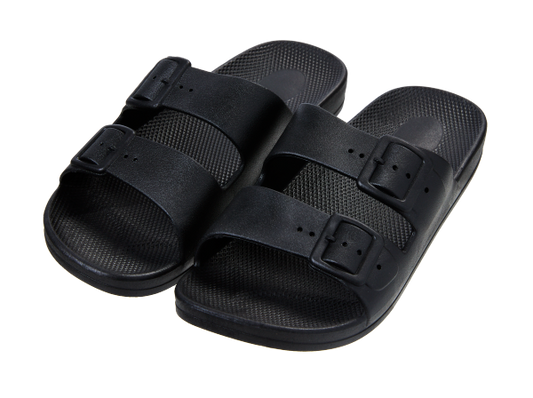 Women's Twin Strap Sandals Black Small