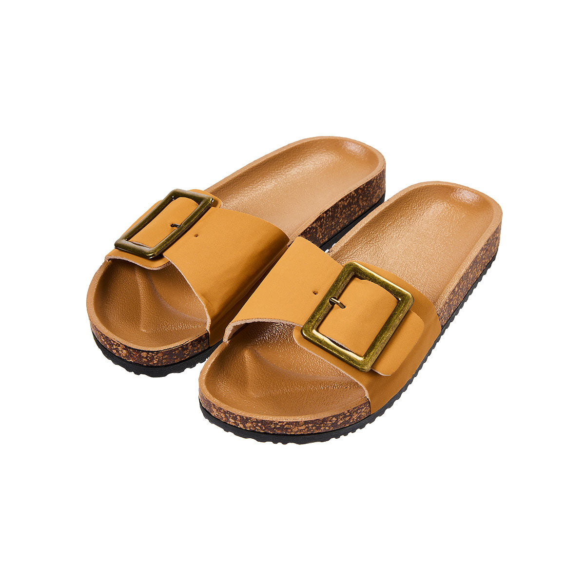 Women's Single Strap Cork Sandals Soft Tan Medium