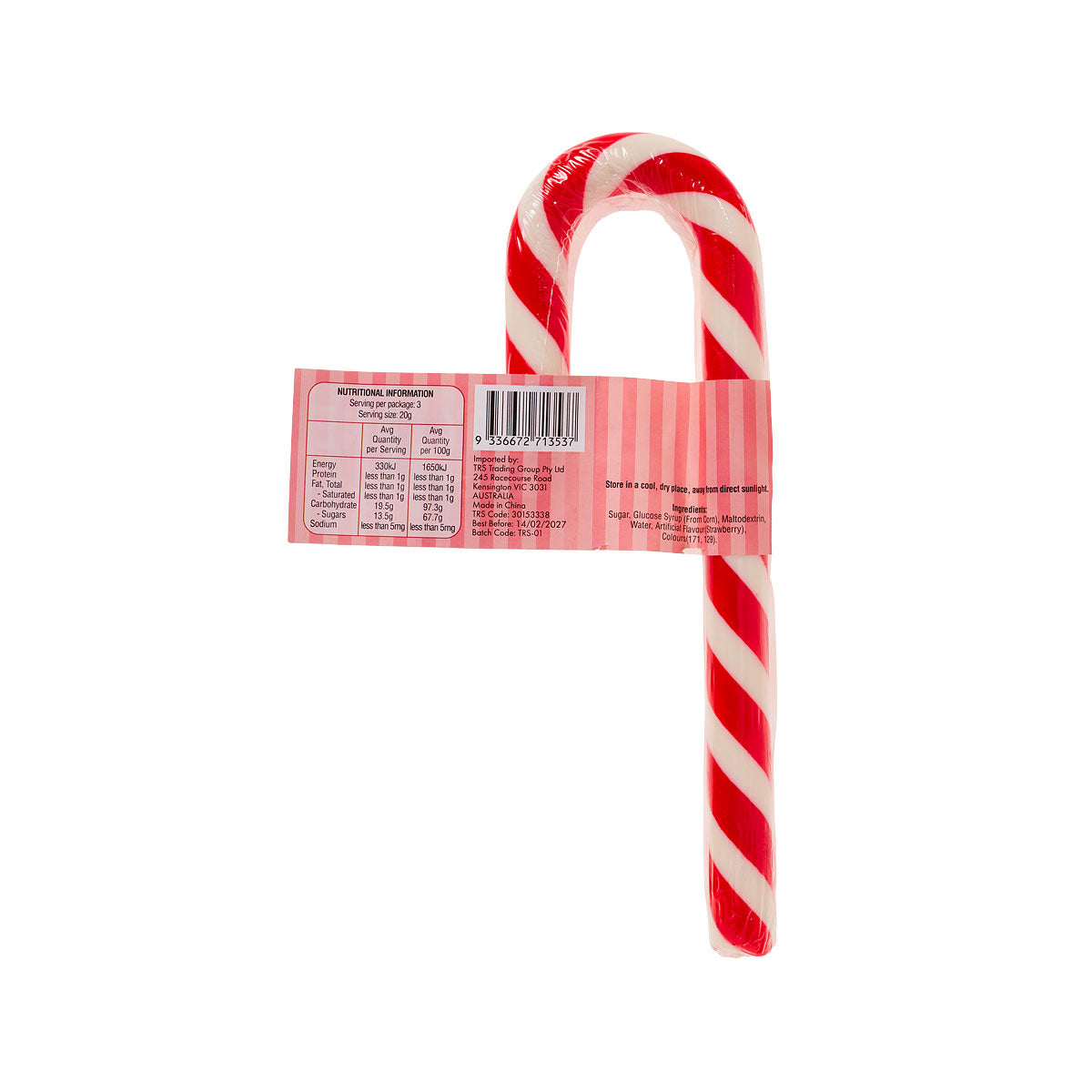 Strawberry & Peppermint Candy Cane 60g
