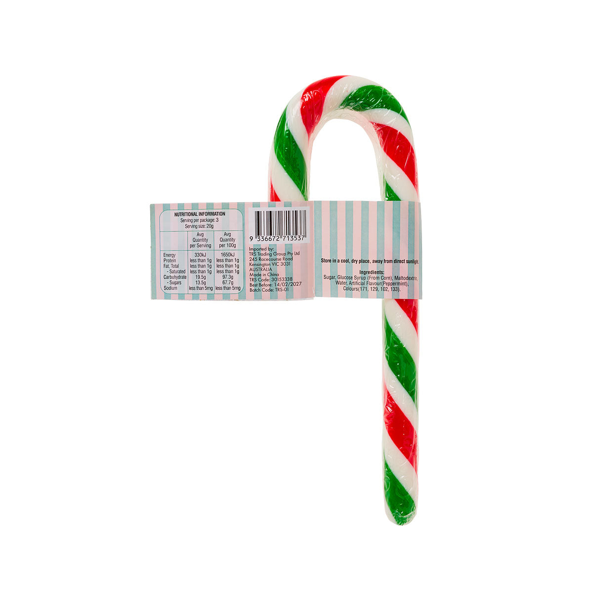 Strawberry & Peppermint Candy Cane 60g