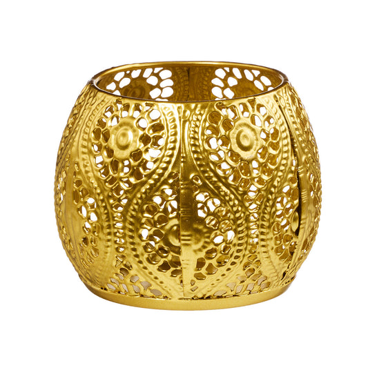 Metal Candle Holder Gold Small