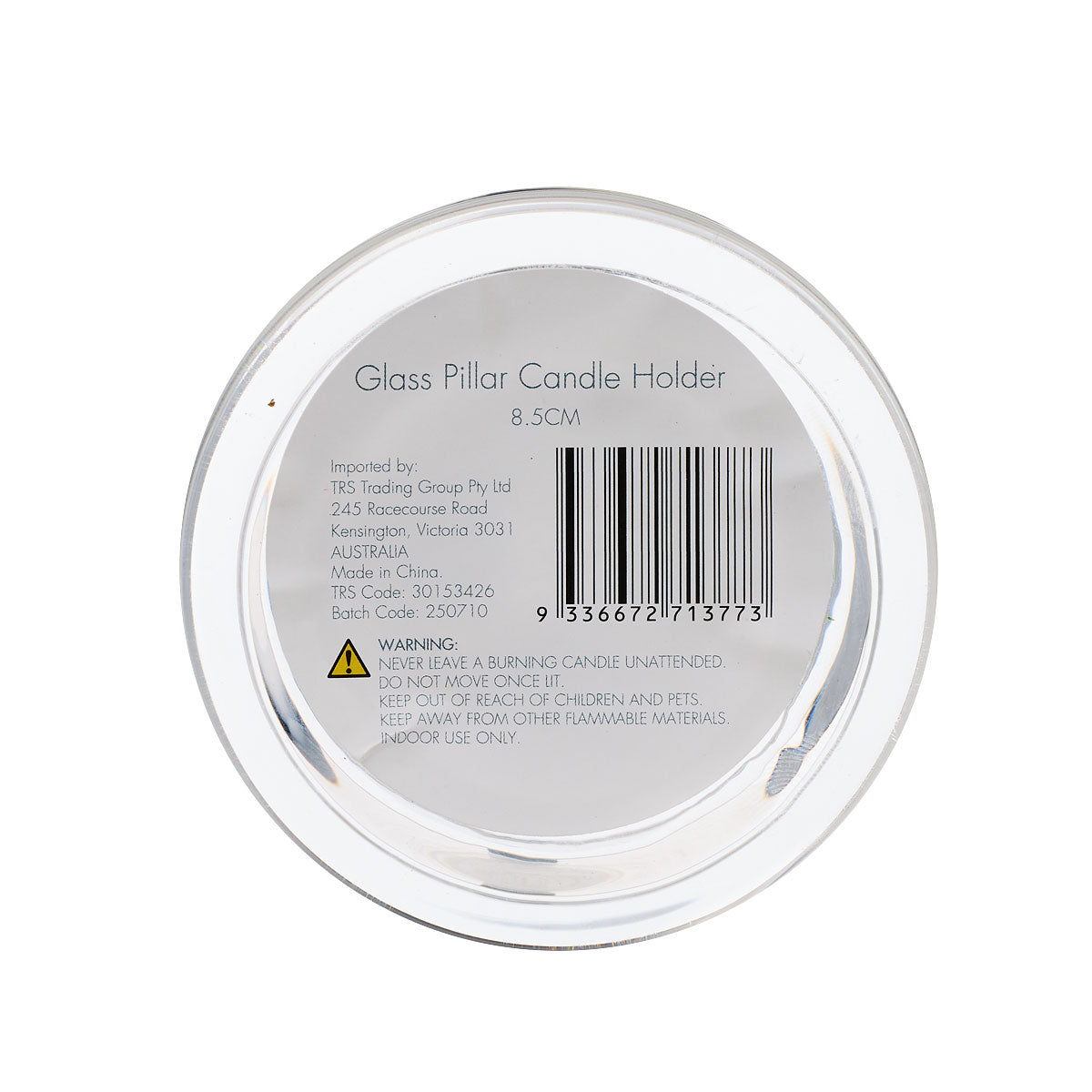 Glass Pillar Candle Holder 8.5cm