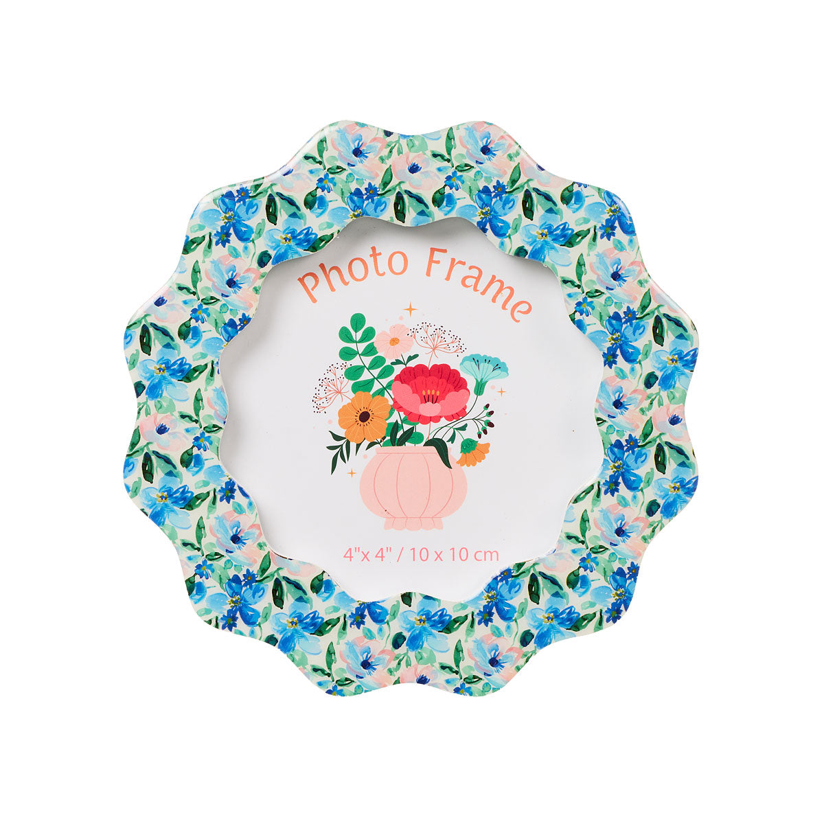 Scallop Floral Print Photo Frame