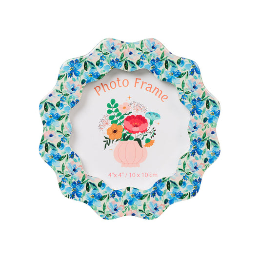 Scallop Floral Print Photo Frame