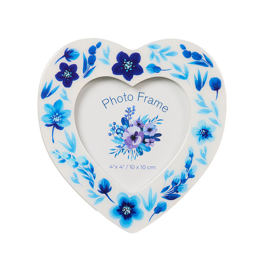 Heart Floral Print Photo Frame