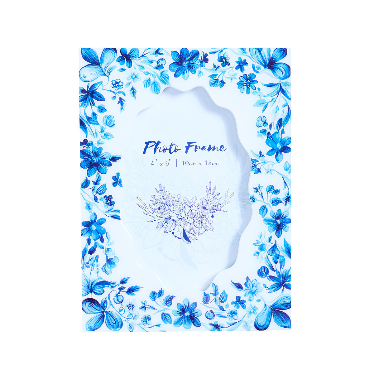 Lacquer Floral Print Photo Frame 4"X6"