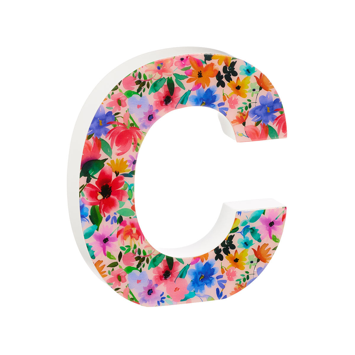 Tabletop Letter Lacquer Floral Monogram Assorted