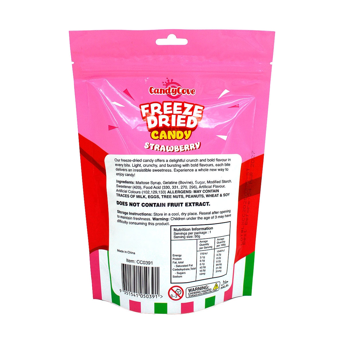 CandyCove Freeze Dried Candy Straw 50g