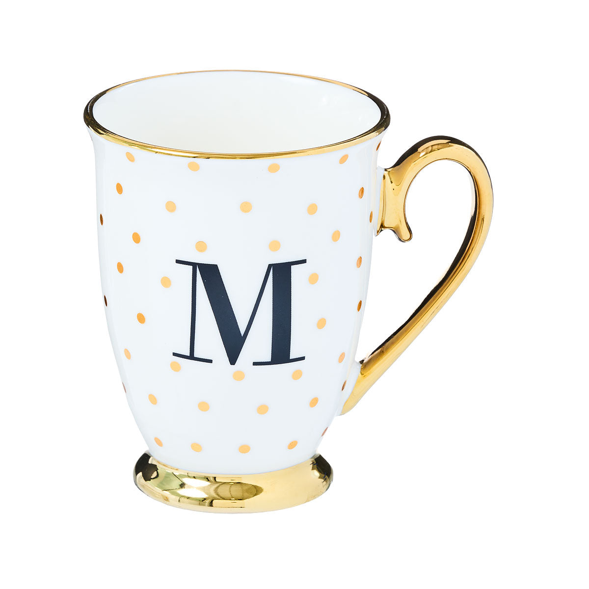 Mug Gold Polka Monogram M/J/A