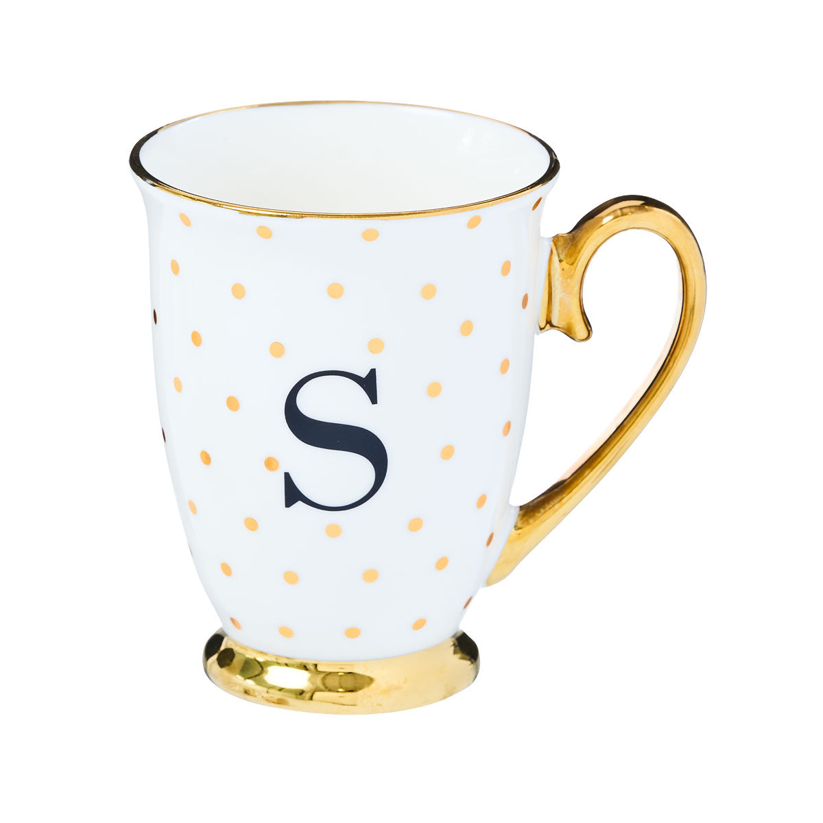 Mug Gold Polka Monogram S/C/L
