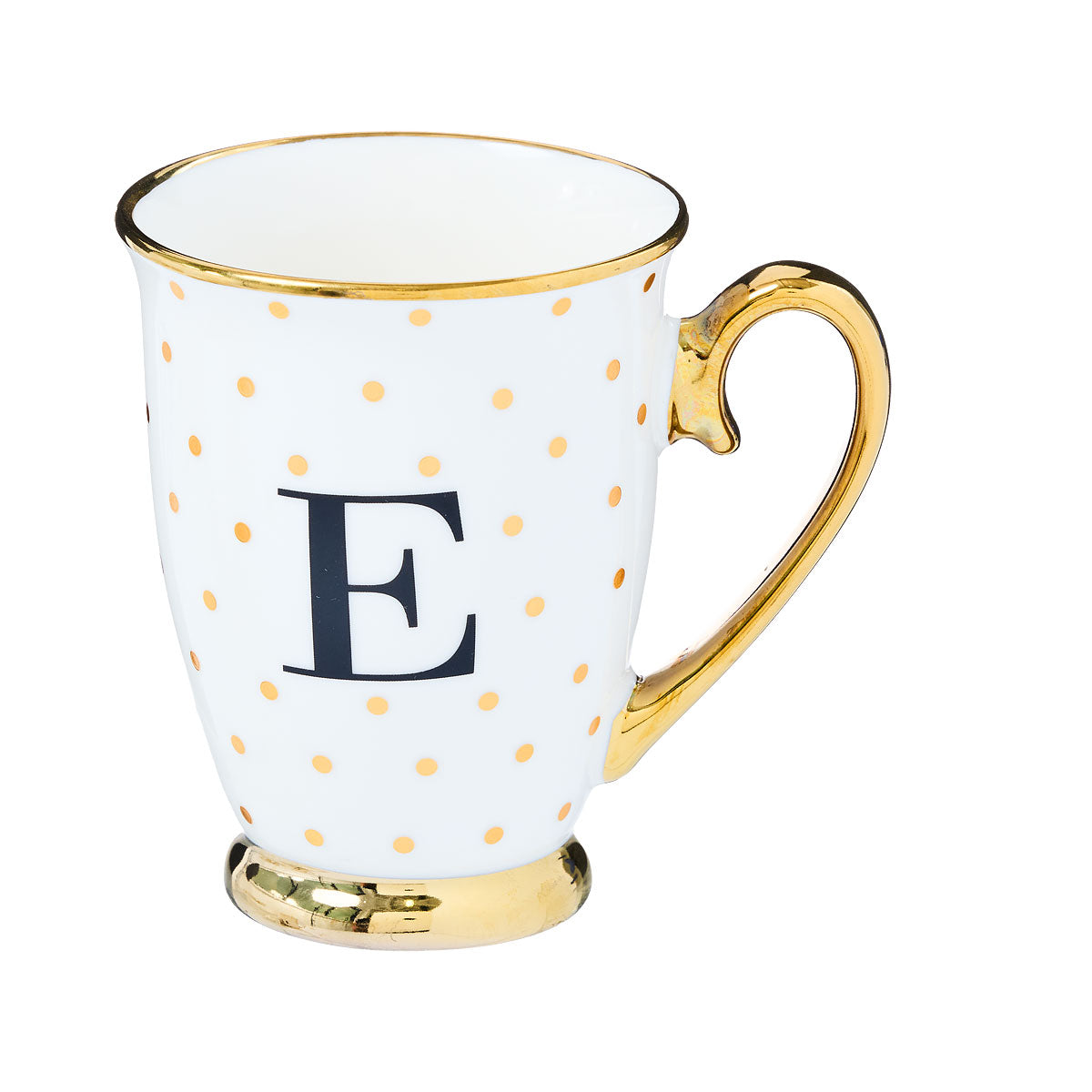 Mug Gold Polka Monogram B/E/T