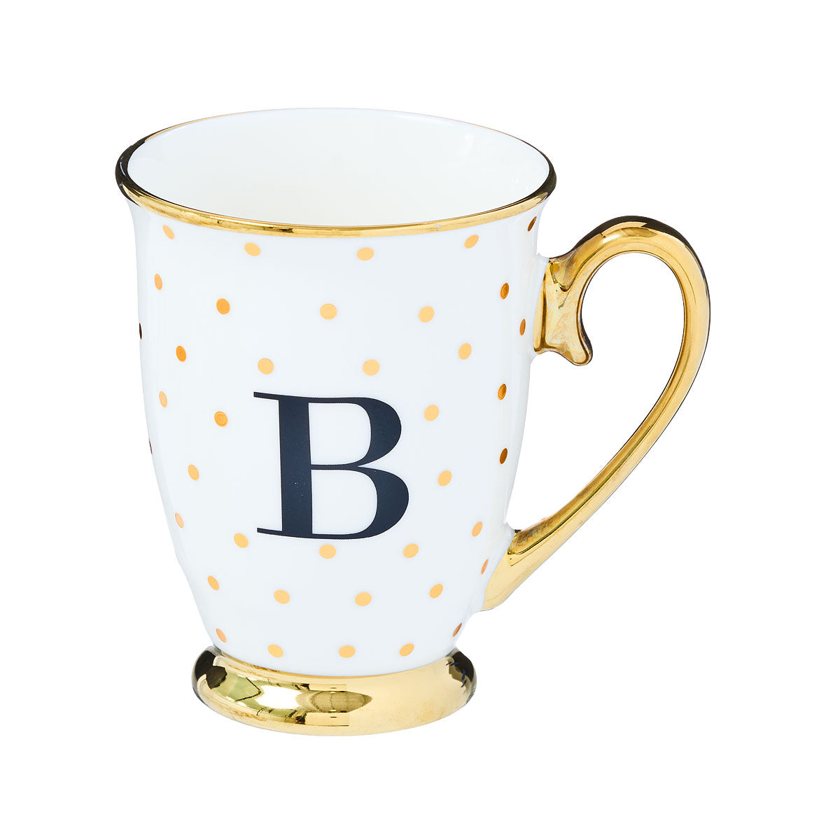Mug Gold Polka Monogram B/E/T