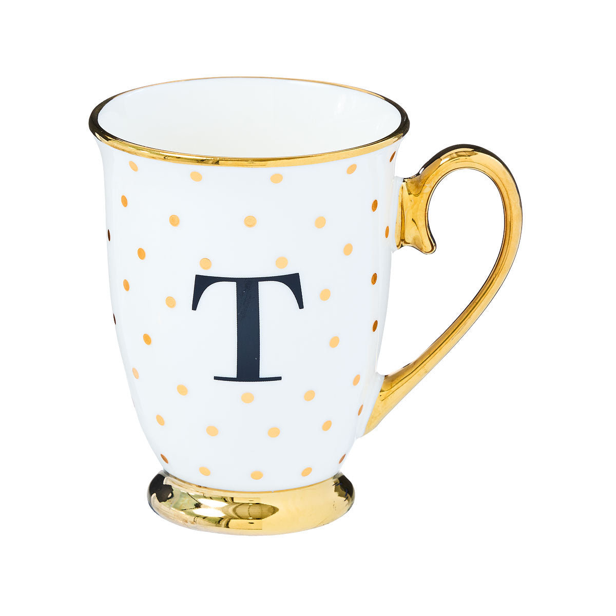 Mug Gold Polka Monogram B/E/T