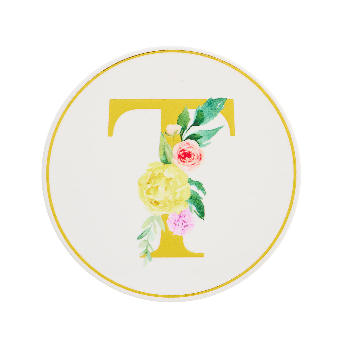 Round Monogram Coaster RBTPVNGH