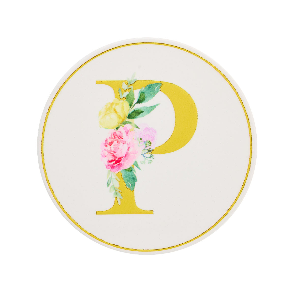 Round Monogram Coaster RBTPVNGH