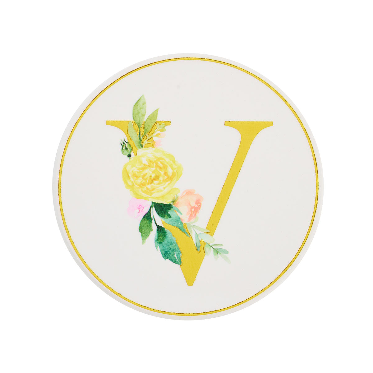 Round Monogram Coaster RBTPVNGH