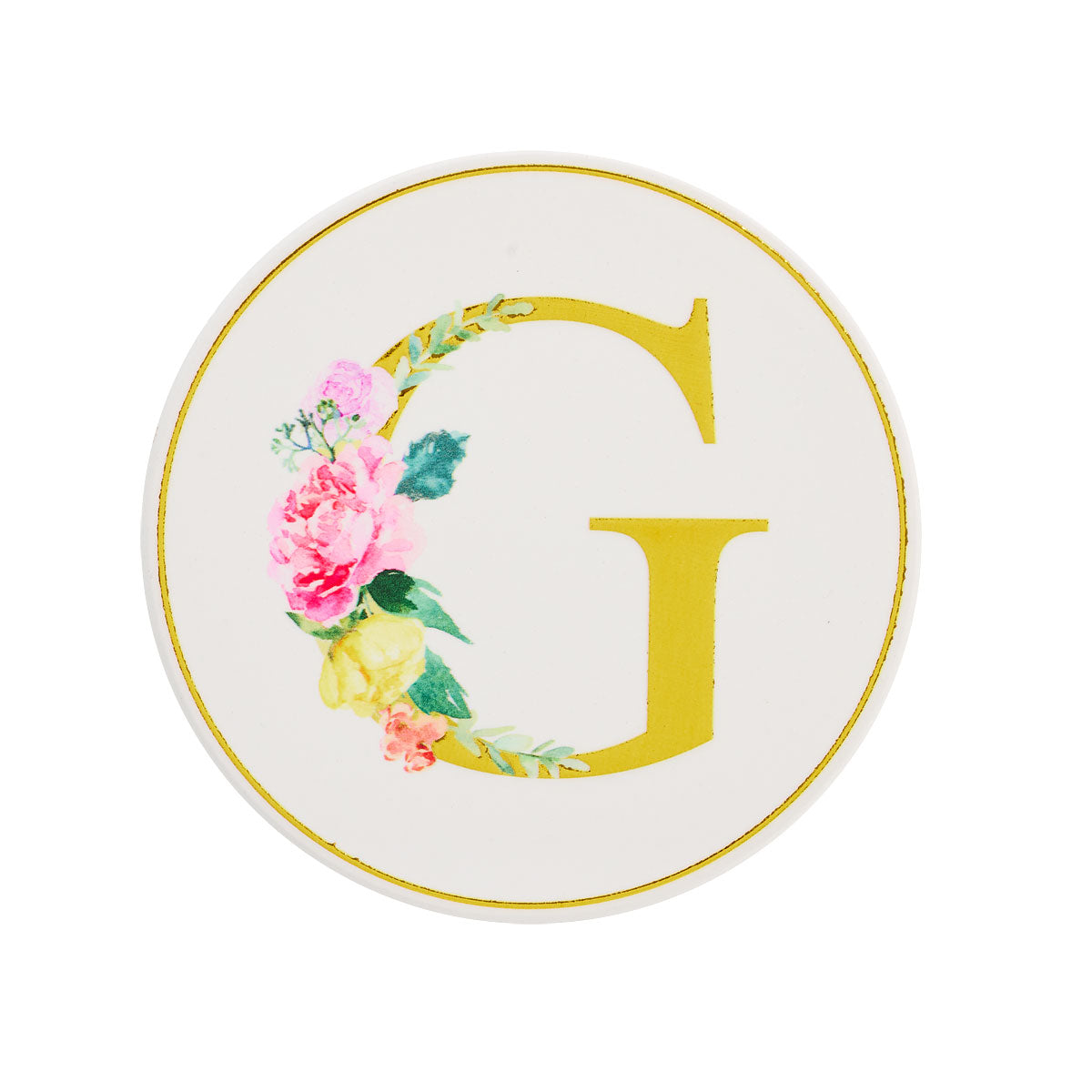 Round Monogram Coaster RBTPVNGH