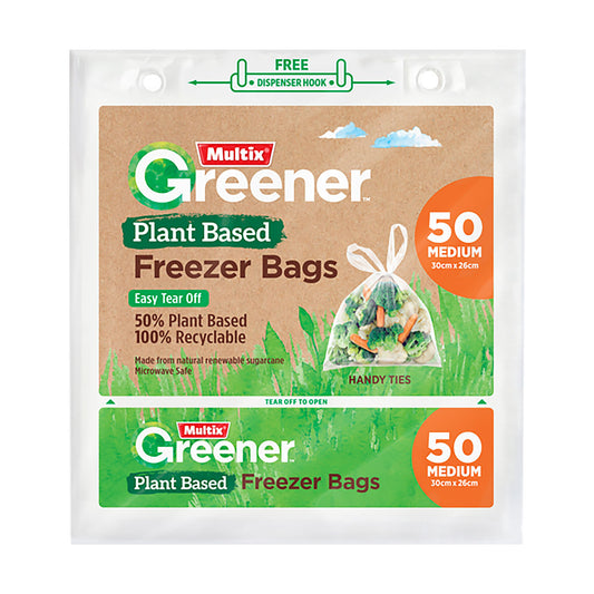 Multix Greener Freezer Bags Medium 50pk