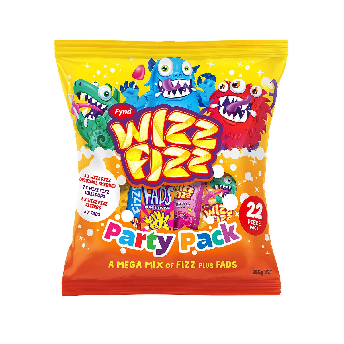 Wizz Fizz Party Pack with Edible Spoon 256g – The Reject Shop