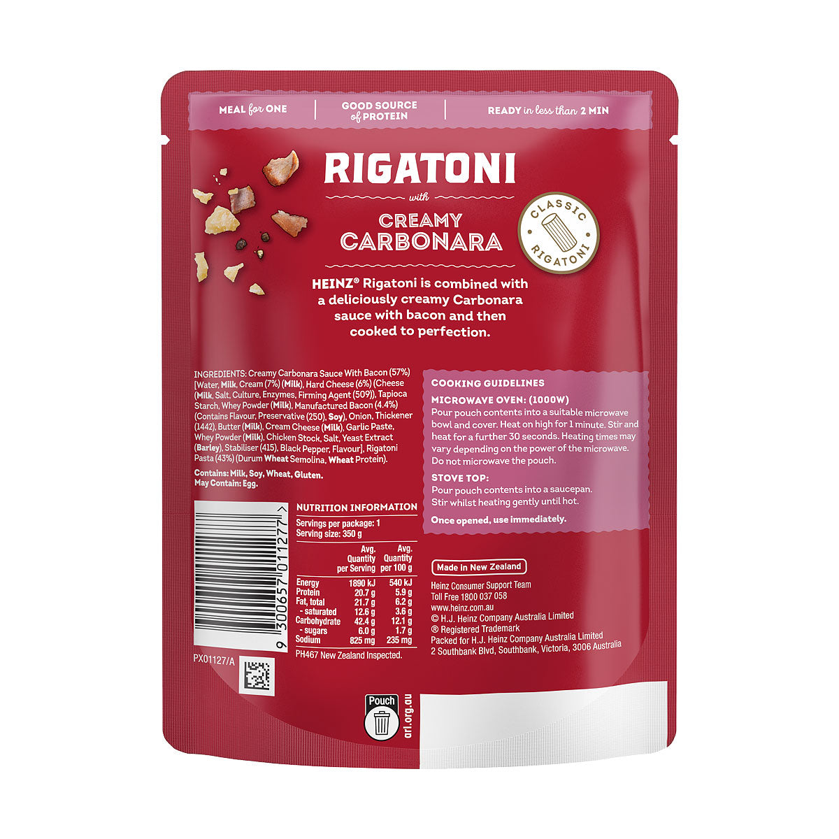 Heinz Rigatoni Carbonara 350g