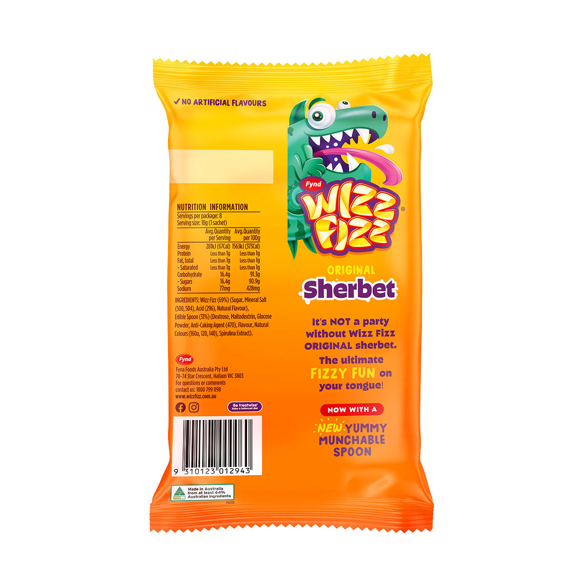 Wizz Fizz Original Sherbet 8pk