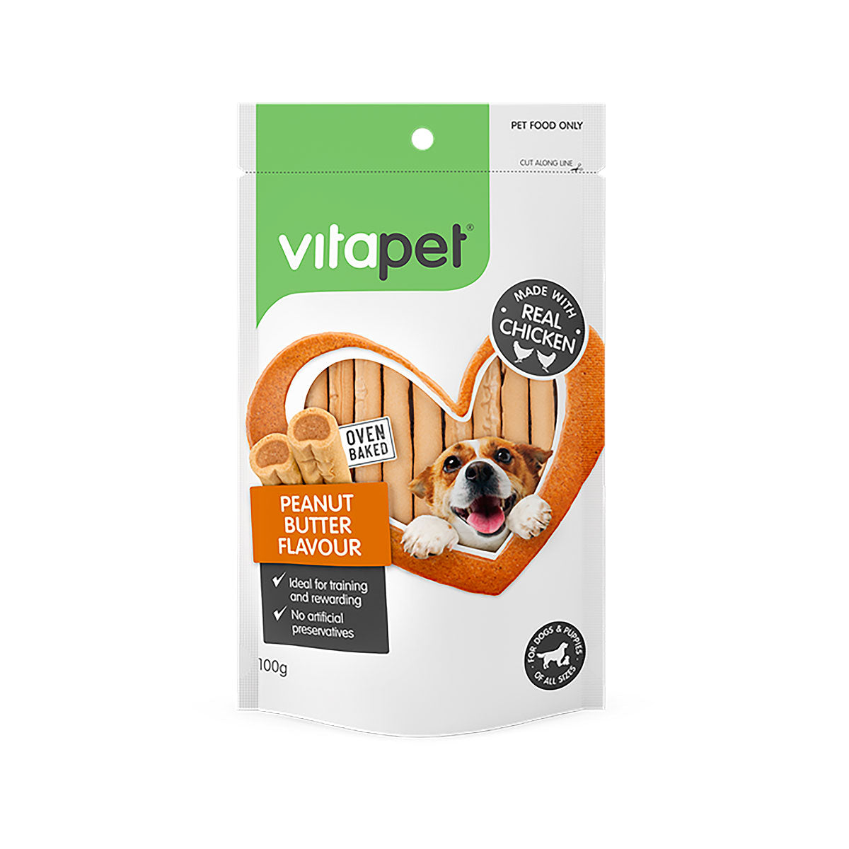 Vitapet Peanut Butter Flavour Sticks 100g
