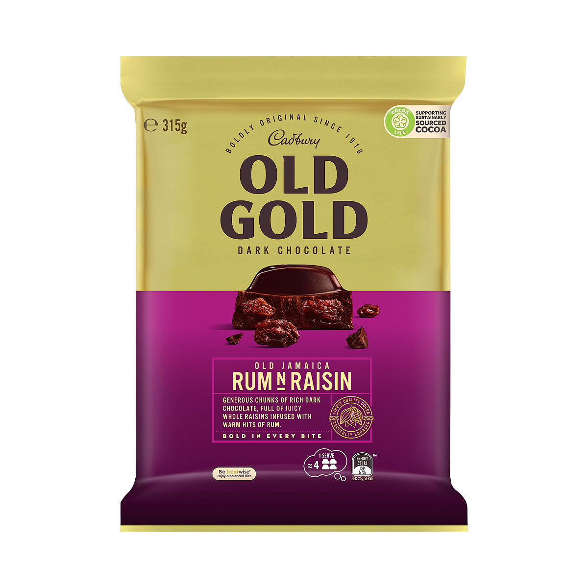 Cadbury Old Gold Rum & Raisin 315g