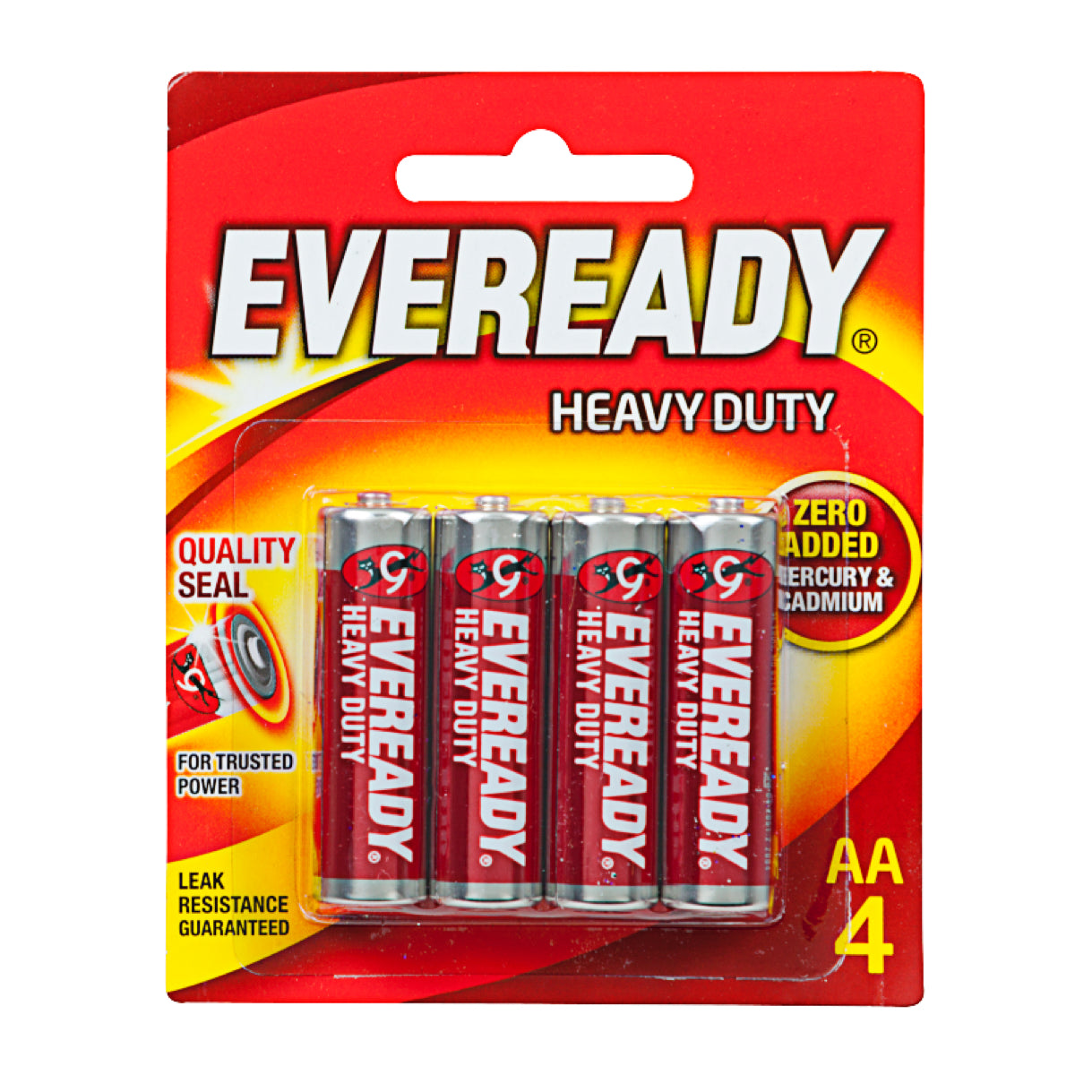 Eveready AA Heavy Duty Batteries 4pk