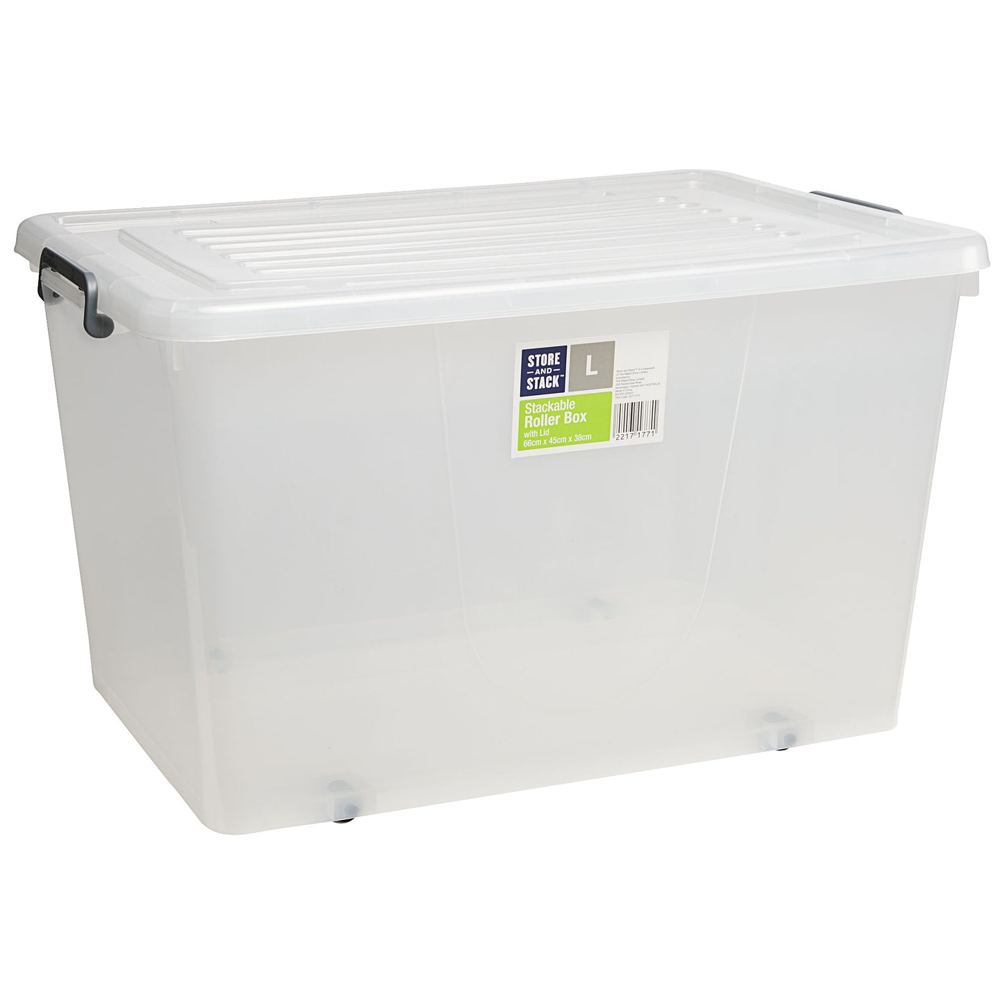 Store N Stack Rollerbox Clear 86L