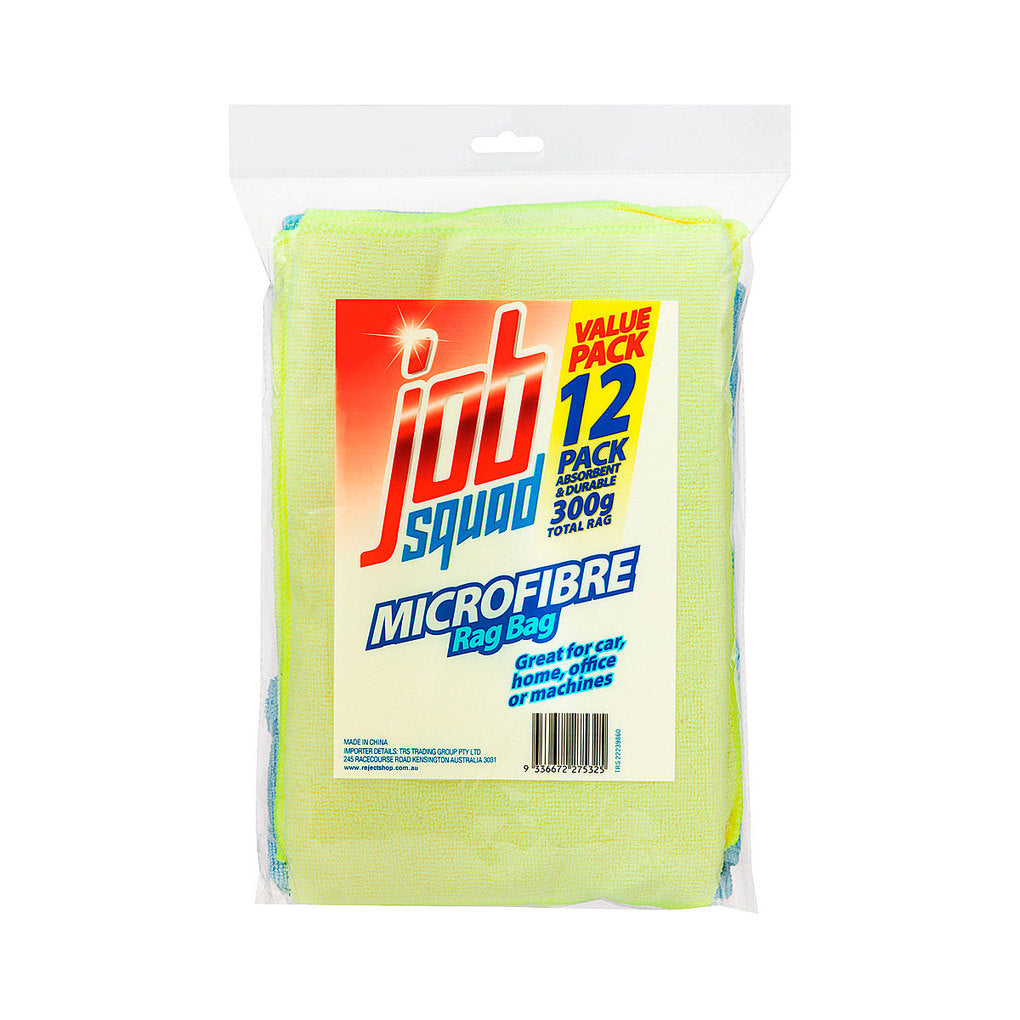 Job Squad Microfibre Cloths Rag Bag 300g 12pk