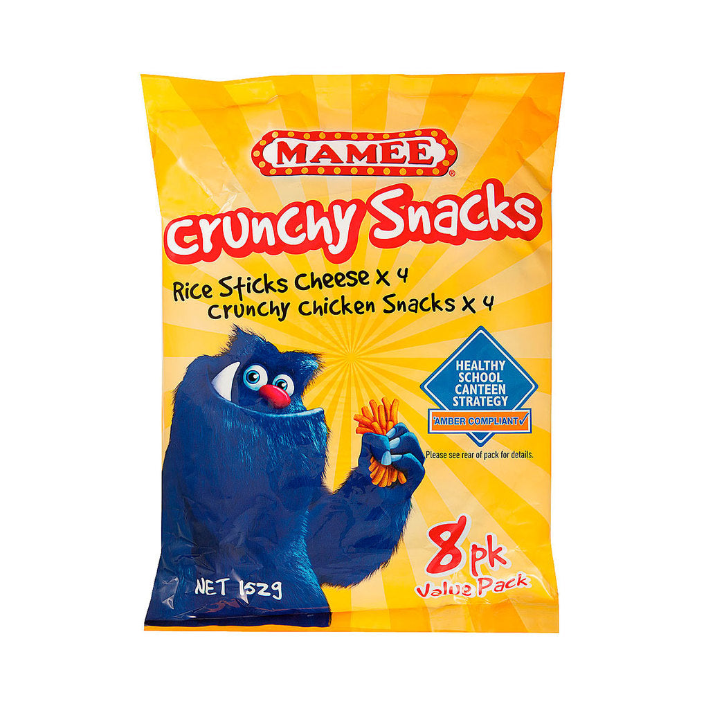 Mamee Crunchy Snacks Cheese&Chk 8pk 152g