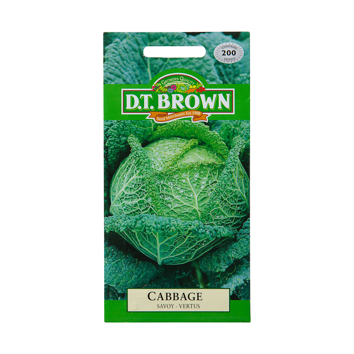 Dt Brown Savoy Vertus Cabbage Seeds 200pc