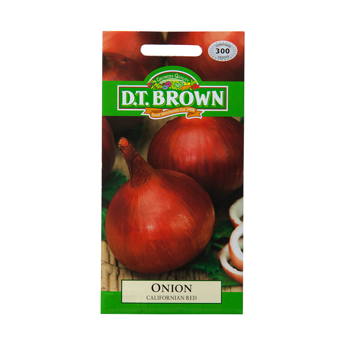 Dt Brown Californian Red Onion Seeds 300pc