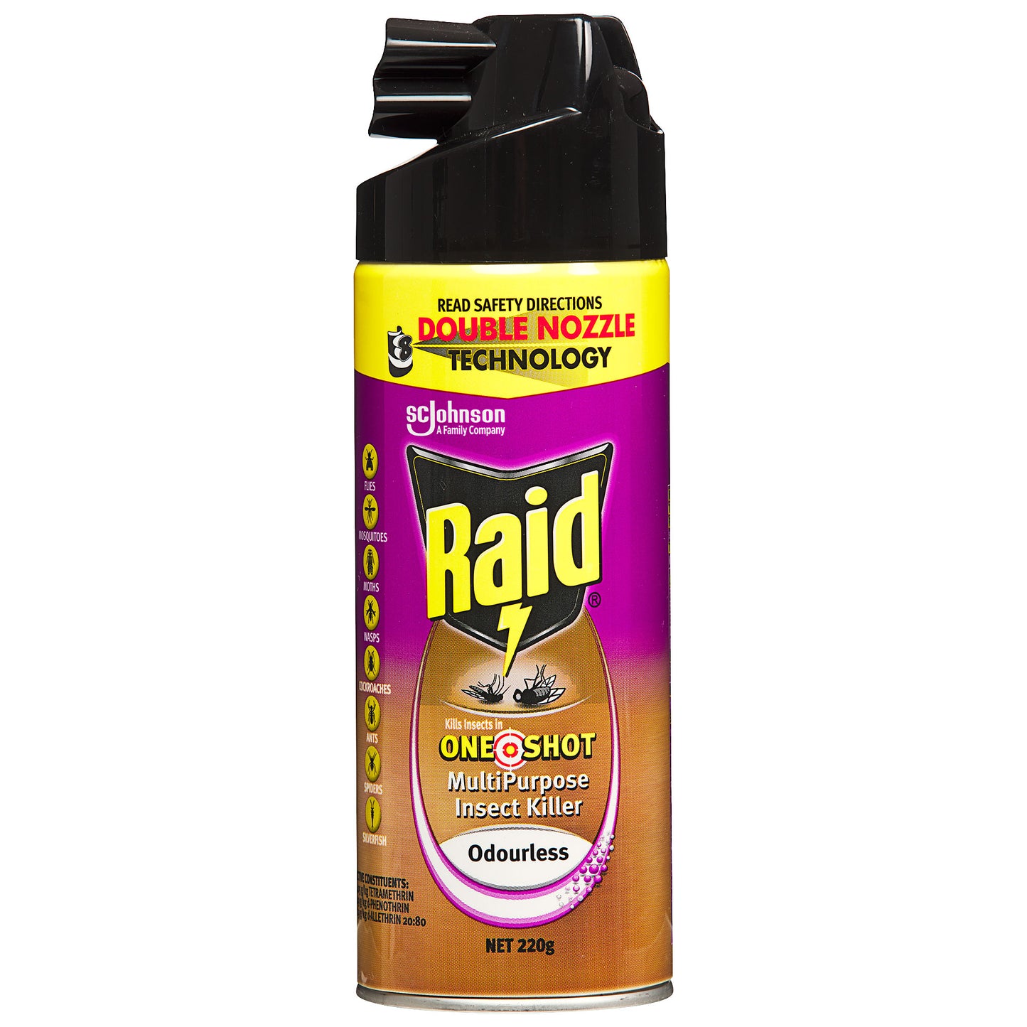 Raid One Shot Multipurpose Insect Killer 220g