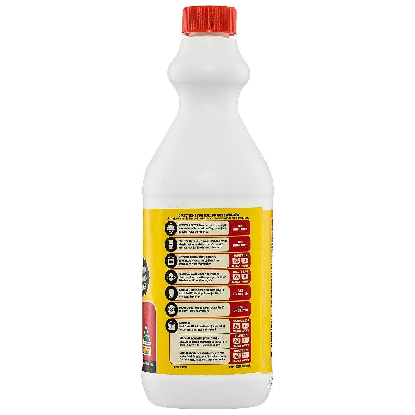 White King Original Bleach Lemon 750mL