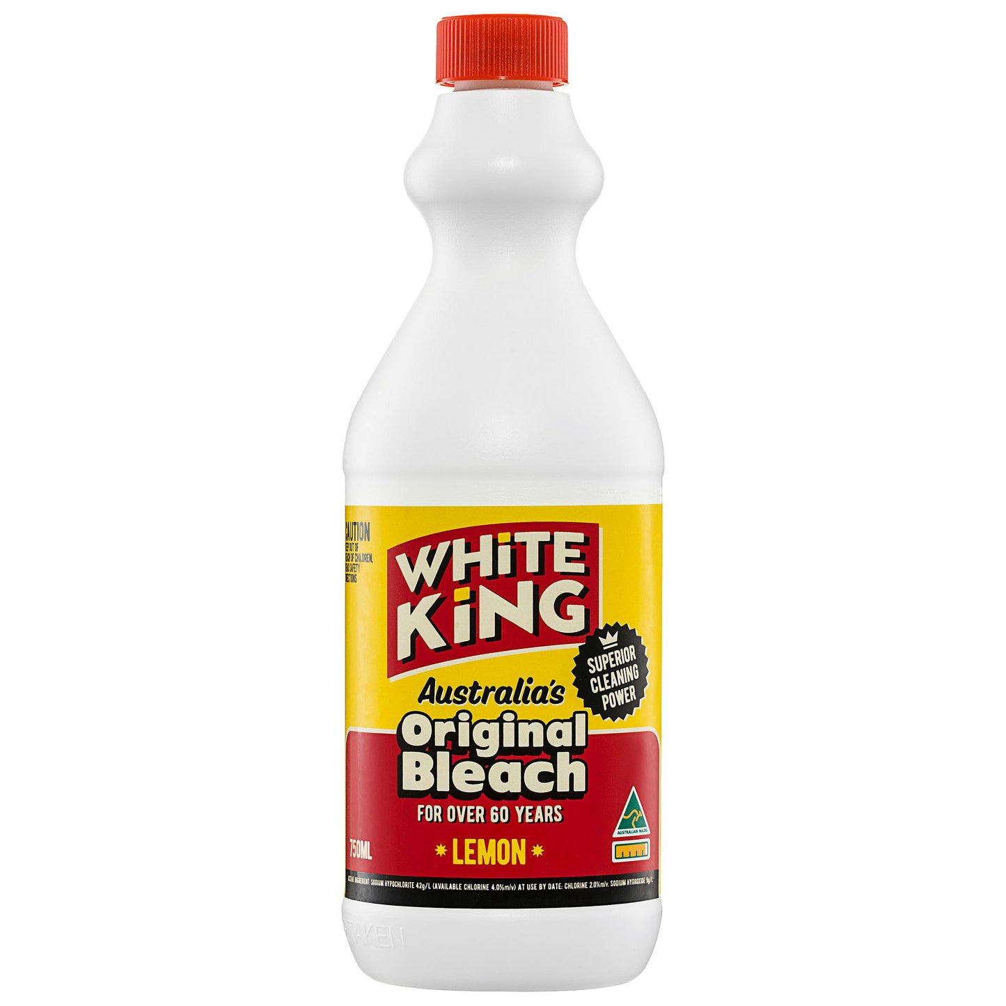 White King Original Bleach Lemon 750mL