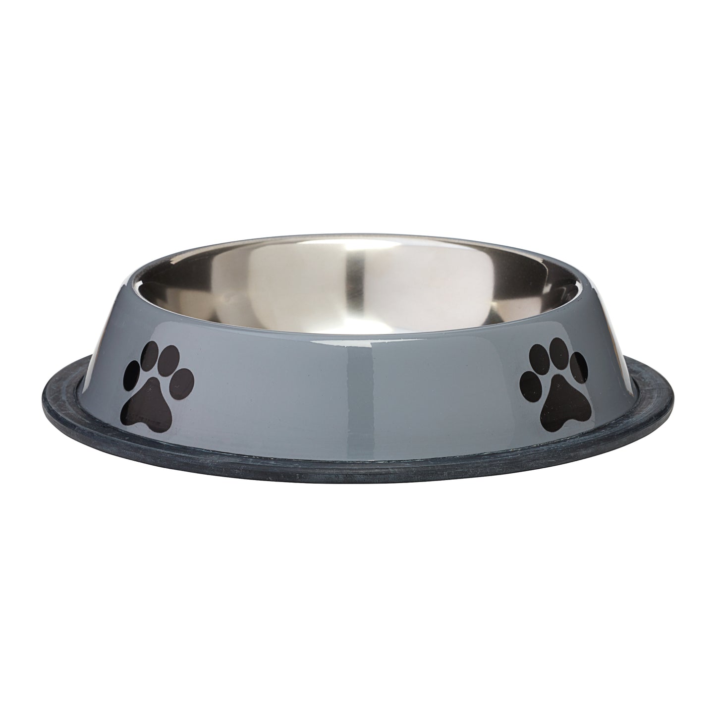 Dog Bowl Stainless Steel With Paw Print 21cm