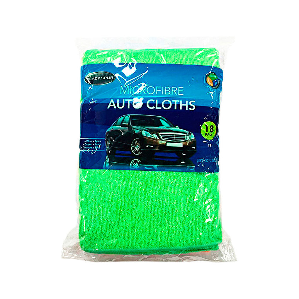 Blackspur Microfibre Auto Cloth 18pk